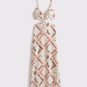 Floral Maxi Dress with Halter Neck